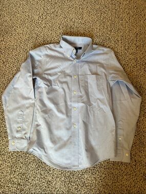 Brooks Brothers Light Blue fleece Button-Down Shirt